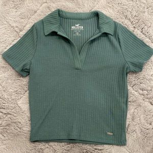 Hollister cropped polo shirt